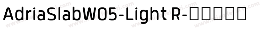 AdriaSlabW05-Light R字体转换